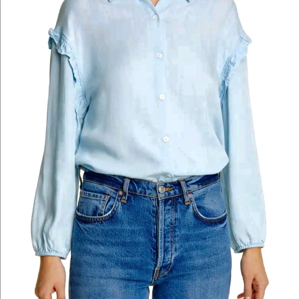 Rails Button Down Chambray Size L - image 5